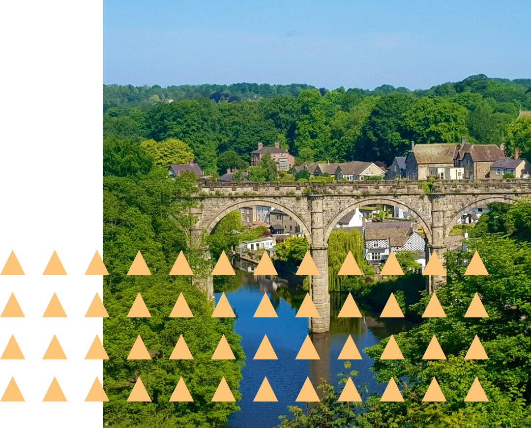 Knaresborough viaduct and river.